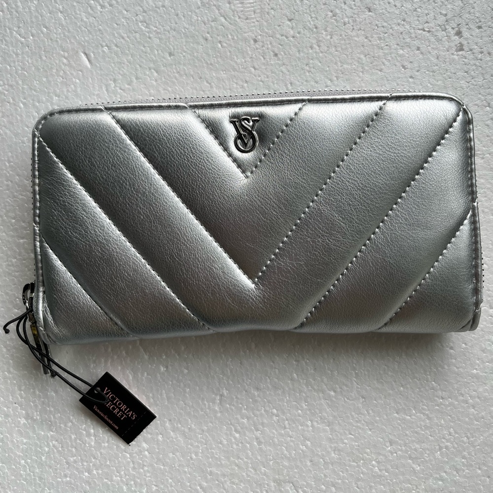 Victoria's Secret Silver Quilted Wallet